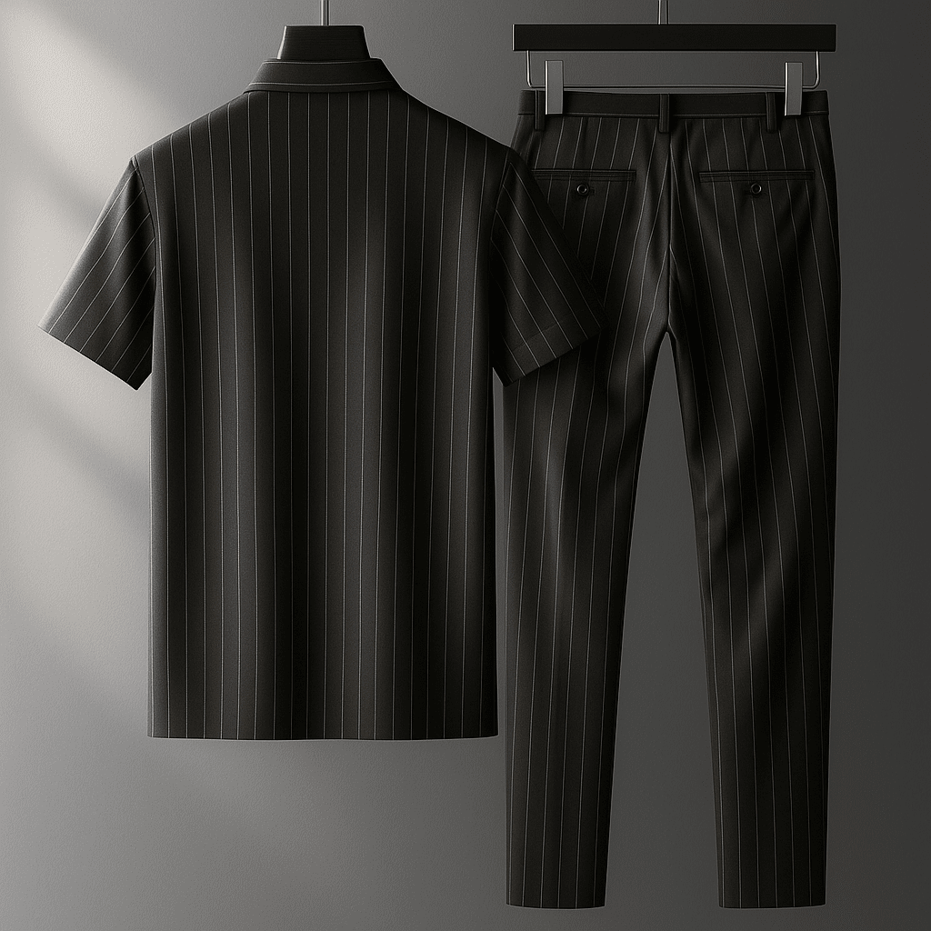 Herren Maßgeschneidertes Polo Set | Eleganter Freizeitanzug für den Sommer [ Herrenkollektion - Leinensets - Poloshirts ] 296 - Herren Maßgeschneidertes Polo Set Gratti Offiziell 