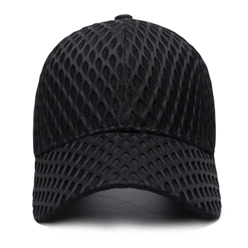 Herren Mesh Cap Wabenstruktur | Atmungsaktive Sport Kappe verstellbar schwarz [ Herrenkollektion - Caps - Accessoires ] 182 - Herren Mesh Cap Wabenstruktur Gratti Paris 