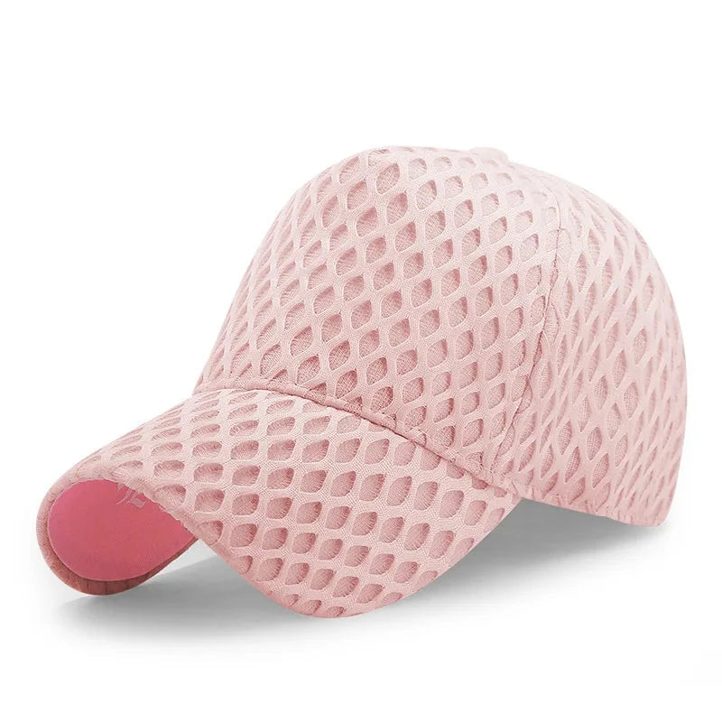 Herren Mesh Cap Wabenstruktur | Atmungsaktive Sport Kappe verstellbar schwarz [ Herrenkollektion - Caps - Accessoires ] 182 - Herren Mesh Cap Wabenstruktur Gratti Paris Rosa 