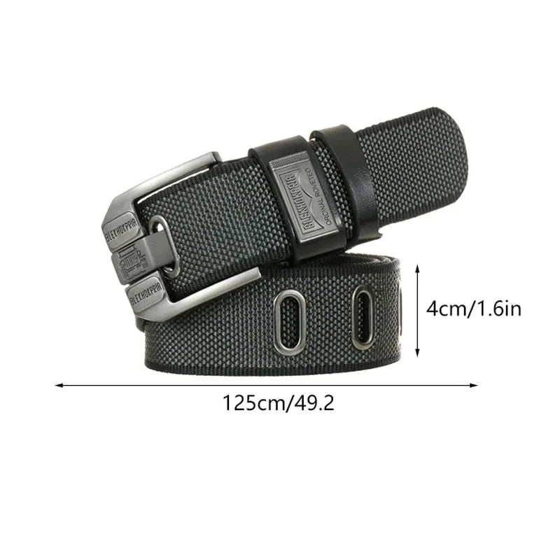 Herren Outdoor Gürtel Canvas | Robuster Nylongürtel mit D-Ring schwarz [ Herrenkollektion - Gürtel - Accessoires ] 180 - Herren Outdoor Gürtel Canvas Gratti Paris 