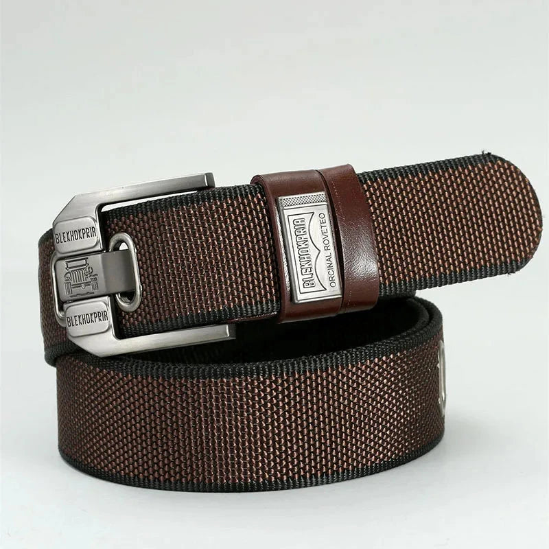 Herren Outdoor Gürtel Canvas | Robuster Nylongürtel mit D-Ring schwarz [ Herrenkollektion - Gürtel - Accessoires ] 180 - Herren Outdoor Gürtel Canvas Gratti Paris Kaffee 