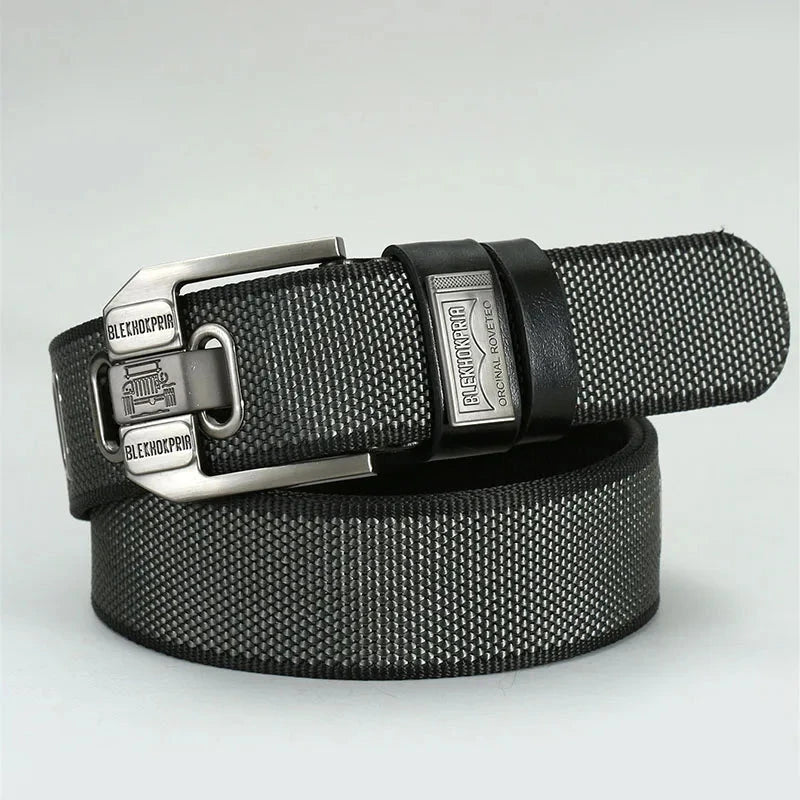 Herren Outdoor Gürtel Canvas | Robuster Nylongürtel mit D-Ring schwarz [ Herrenkollektion - Gürtel - Accessoires ] 180 - Herren Outdoor Gürtel Canvas Gratti Paris Schwarz 