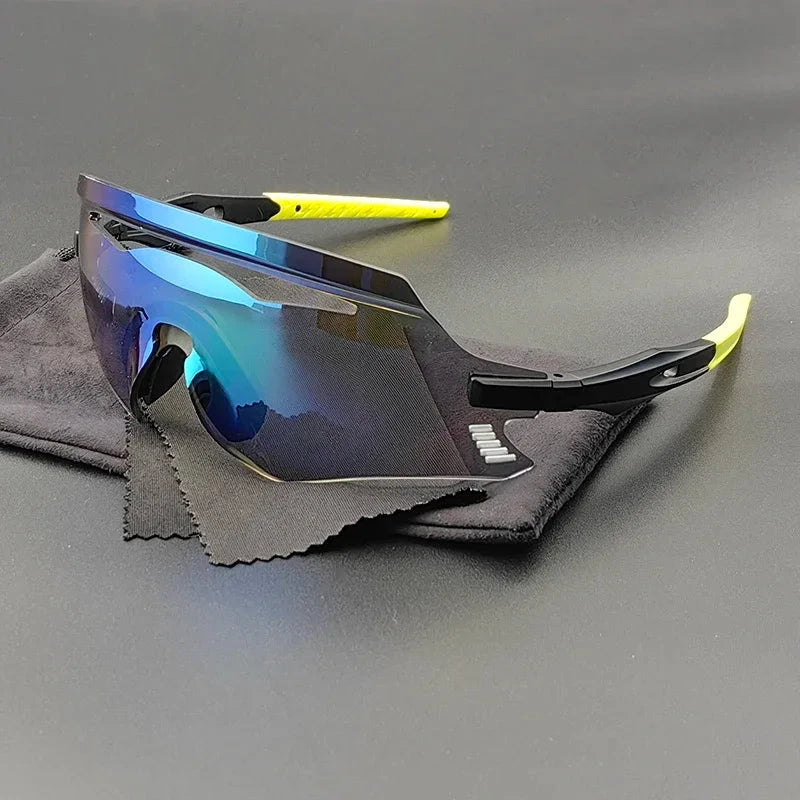 Herren Performance Sonnenbrille | Sportbrille verspiegelt für Radfahrer [ Herrenkollektion - Sonnenbrille - Freizeitbrille ] 230 - Herren Performance Sonnenbrille Gratti Offiziell Neongelb 
