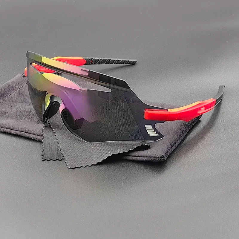 Herren Performance Sonnenbrille | Sportbrille verspiegelt für Radfahrer [ Herrenkollektion - Sonnenbrille - Freizeitbrille ] 230 - Herren Performance Sonnenbrille Gratti Offiziell Scharlachrot 