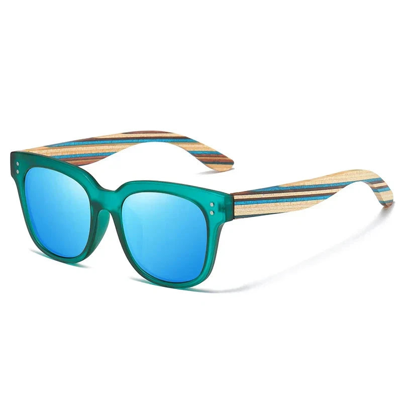 Herren Polarisierte Sonnenbrille | Holzbügel Sonnenbrille verspiegelt [ Herrenkollektion - Sonnenbrille - Freizeitbrille ] 228 - Herren Polarisierte Sonnenbrille Gratti Offiziell Blau 