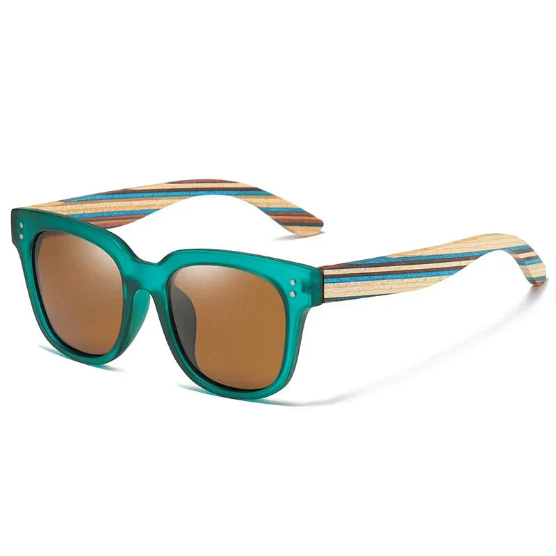 Herren Polarisierte Sonnenbrille | Holzbügel Sonnenbrille verspiegelt [ Herrenkollektion - Sonnenbrille - Freizeitbrille ] 228 - Herren Polarisierte Sonnenbrille Gratti Offiziell Braun 
