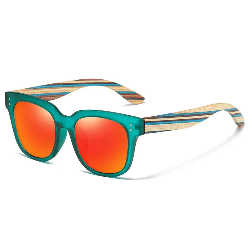 Herren Polarisierte Sonnenbrille | Holzbügel Sonnenbrille verspiegelt [ Herrenkollektion - Sonnenbrille - Freizeitbrille ] 228 - Herren Polarisierte Sonnenbrille Gratti Offiziell Rot 