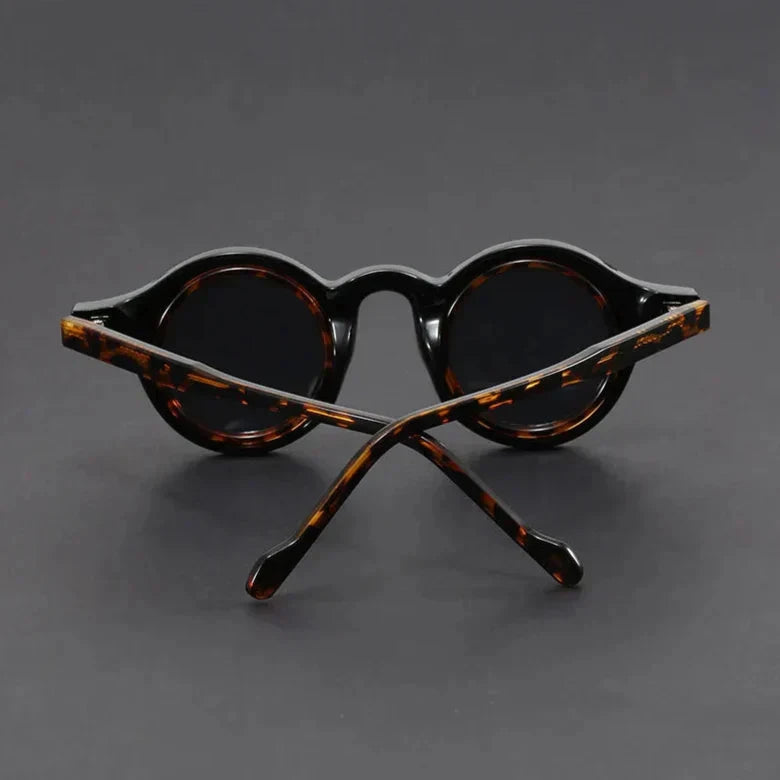 Herren Runde Sonnenbrille Retro | Schildpatt Sonnenbrille mit UV-Schutz braun [ Herrenkollektion - Brille - Sonnenbrille ] 217 - Herren Runde Sonnenbrille Retro Gratti Offiziell 