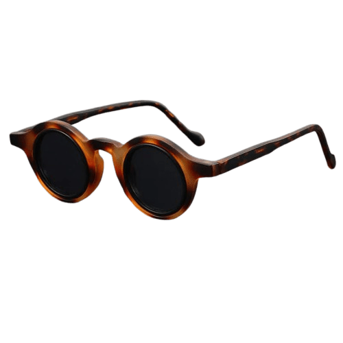 Herren Runde Sonnenbrille Retro | Schildpatt Sonnenbrille mit UV-Schutz braun [ Herrenkollektion - Brille - Sonnenbrille ] 217 - Herren Runde Sonnenbrille Retro Gratti Offiziell 