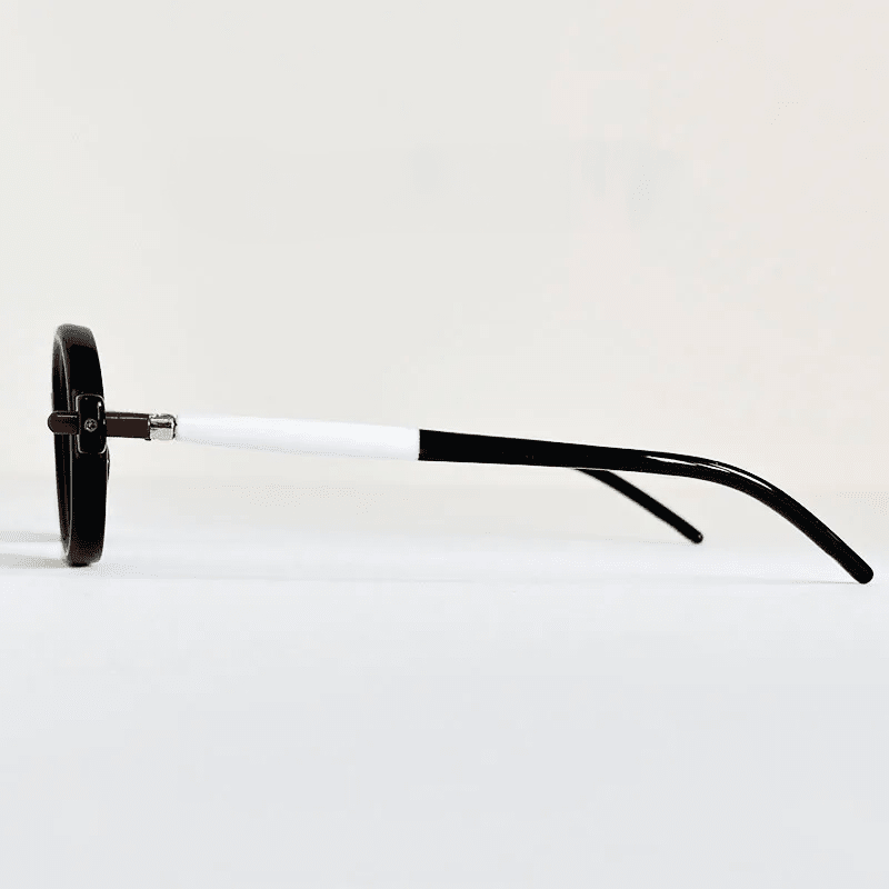 Herren Runde Sonnenbrille Retro | Vintage Brille zweifarbig schwarz-weiß [ Herrenkollektion - Sonnenbrille - Freizeitbrille ] 241 - Herren Runde Sonnenbrille Retro Gratti Offiziell 