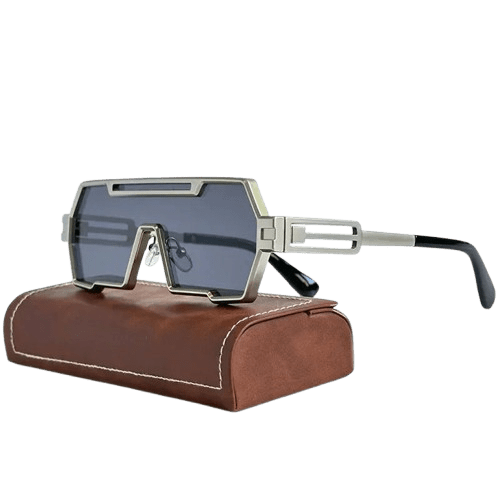 Herren Sonnenbrille futuristisch | Robuste Metallbrille im Techwear-Stil [ Herrenkollektion - Sonnenbrille - Freizeitbrille ] 219 - Herren Sonnenbrille futuristisch Gratti Offiziell 