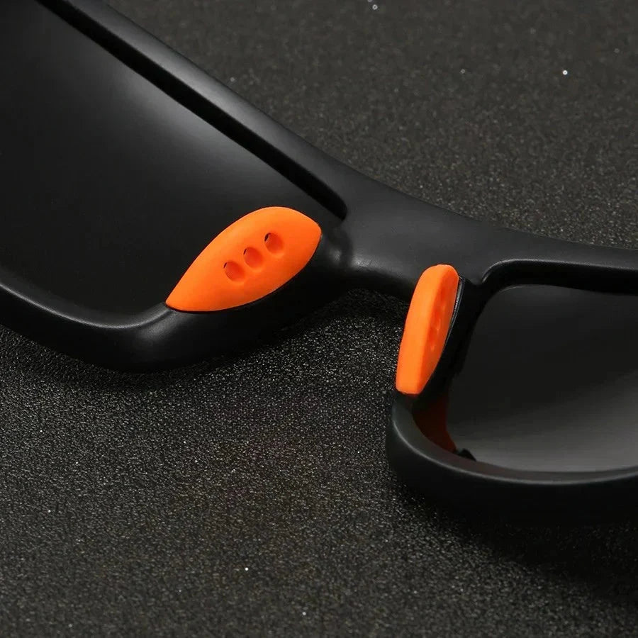 Herren Sonnenbrille polarisiert | Camo Sportbrille mit orange Akzenten [ Herrenkollektion - Sonnenbrille - Freizeitbrille ] 218 - Herren Sonnenbrille polarisiert Gratti Offiziell 