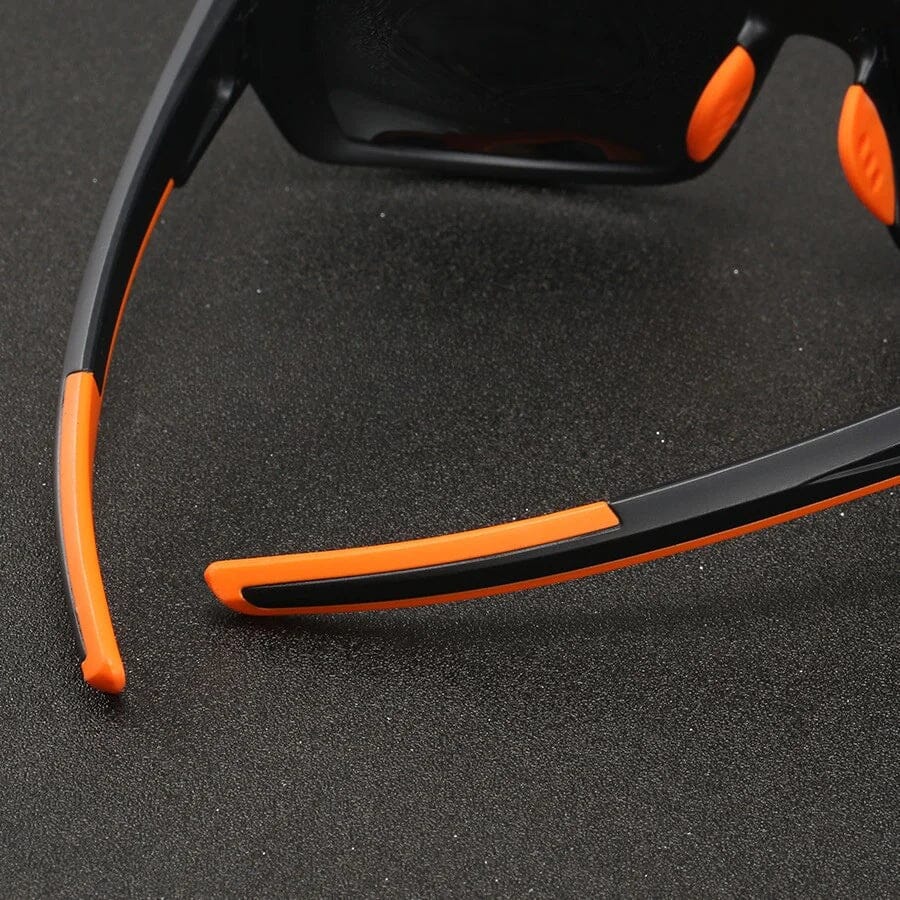 Herren Sonnenbrille polarisiert | Camo Sportbrille mit orange Akzenten [ Herrenkollektion - Sonnenbrille - Freizeitbrille ] 218 - Herren Sonnenbrille polarisiert Gratti Offiziell 