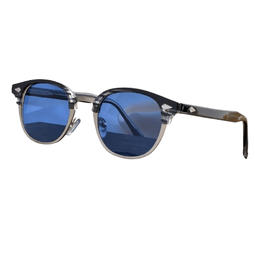 Herren Sonnenbrille polarisiert | Retro Clubmaster Brille blau [ Herrenkollektion - Sonnenbrille - Freizeitbrille ] 246 - Herren Sonnenbrille polarisiert Gratti Offiziell 