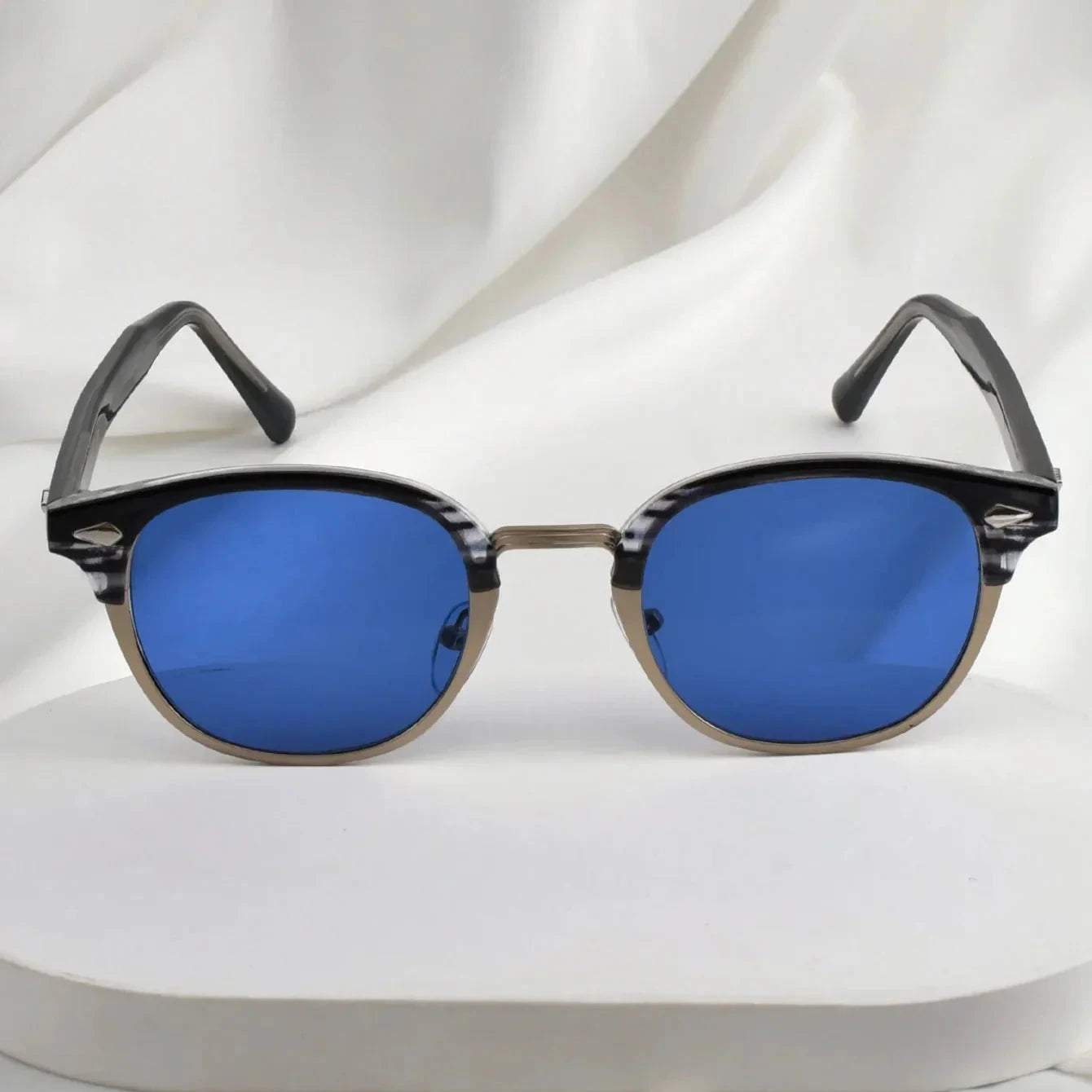 Herren Sonnenbrille polarisiert | Retro Clubmaster Brille blau [ Herrenkollektion - Sonnenbrille - Freizeitbrille ] 246 - Herren Sonnenbrille polarisiert Gratti Offiziell 