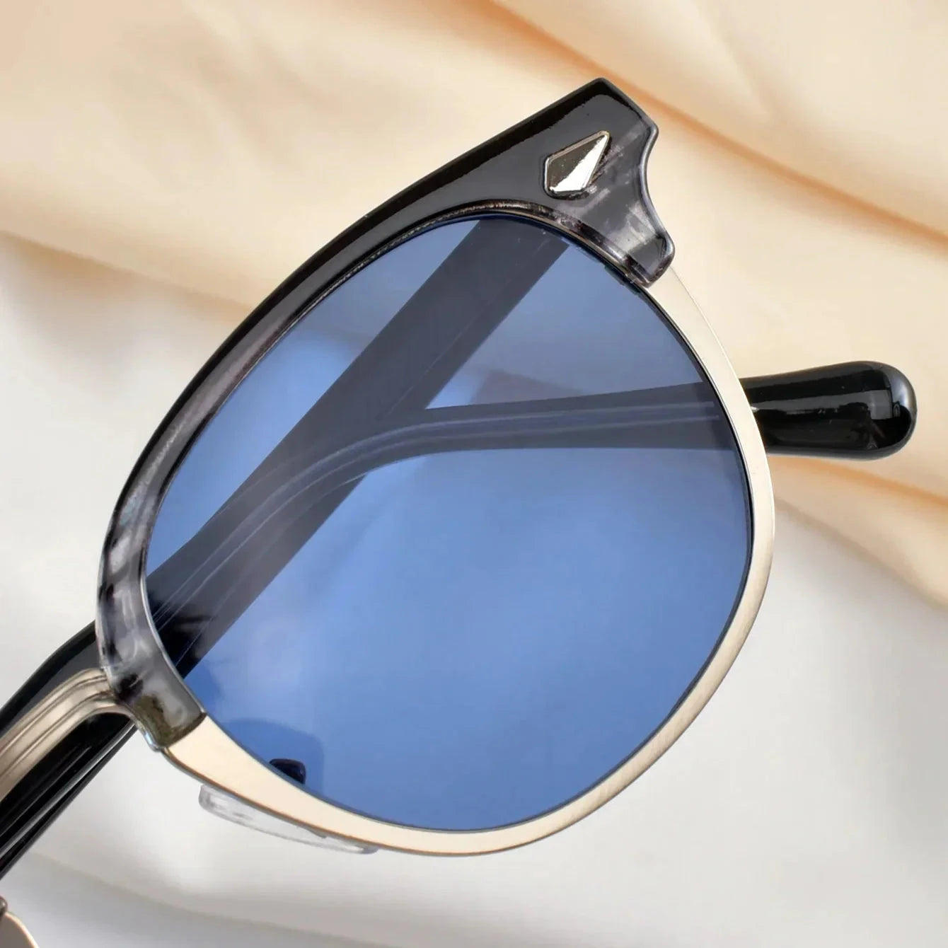 Herren Sonnenbrille polarisiert | Retro Clubmaster Brille blau [ Herrenkollektion - Sonnenbrille - Freizeitbrille ] 246 - Herren Sonnenbrille polarisiert Gratti Offiziell 