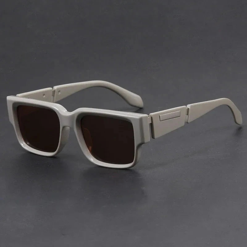 Herren Sonnenbrille quadratisch | Klobige Sonnenbrille Acetat schwarz [ Herrenkollektion - Sonnenbrille - Freizeitbrille ] 245 - Herren Sonnenbrille quadratisch Gratti Offiziell Eschen Perle 
