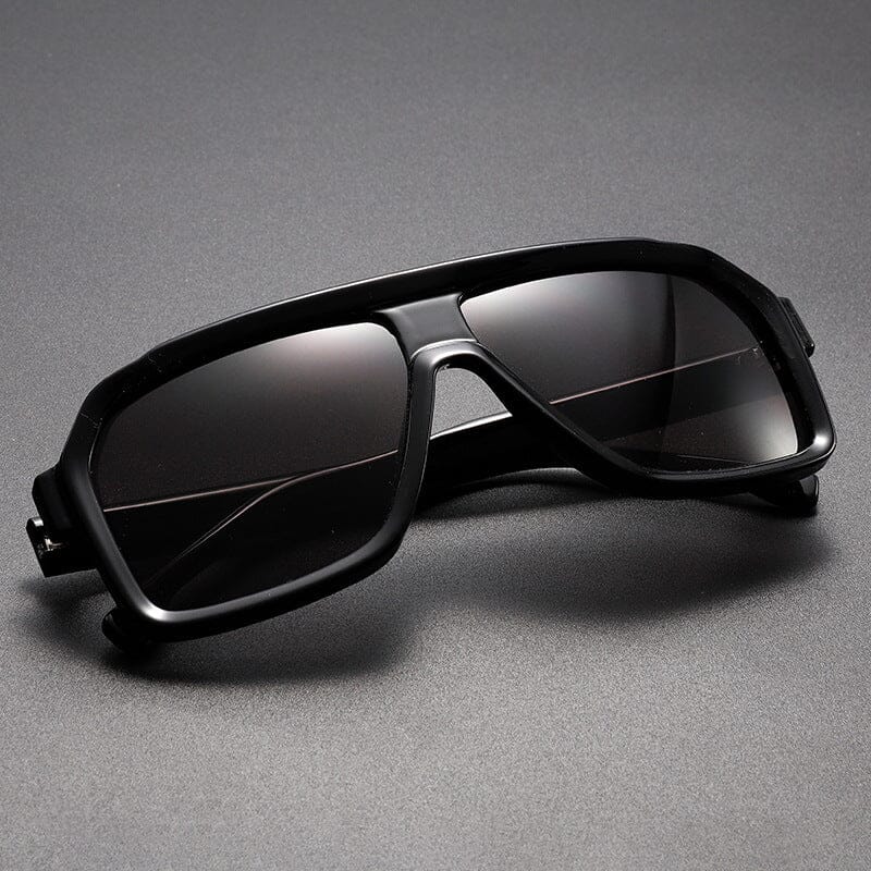 Herren Sonnenbrille Retro | Übergroße quadratische Brille braun [ Herrenkollektion - Sonnenbrille - Freizeitbrille ] 233 - Herren Sonnenbrille Retro Gratti Offiziell 