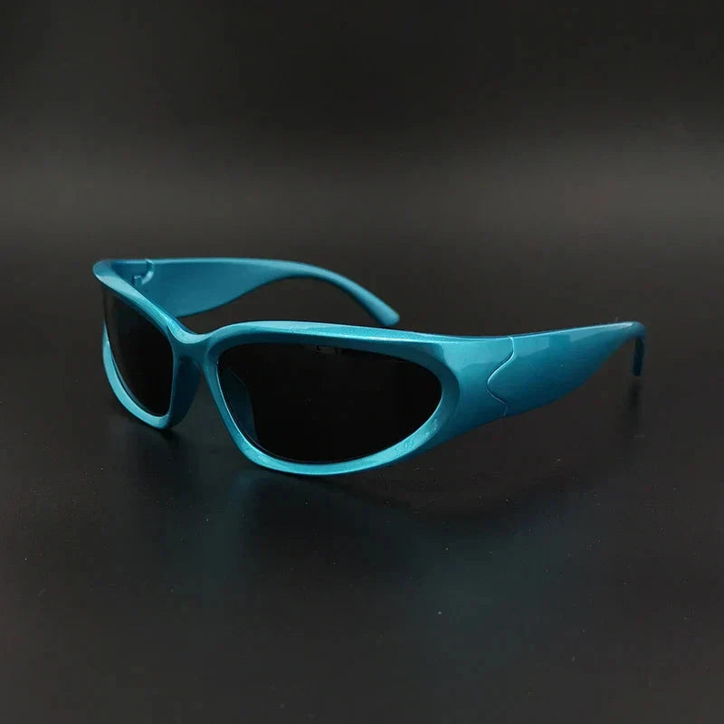 Herren Sport Sonnenbrille Karbon | Wrap-around Brille in Carbon-Optik [ Herrenkollektion - Sonnenbrille - Freizeitbrille ] 239 - Herren Sport Sonnenbrille Karbon Gratti Offiziell Aquablau 