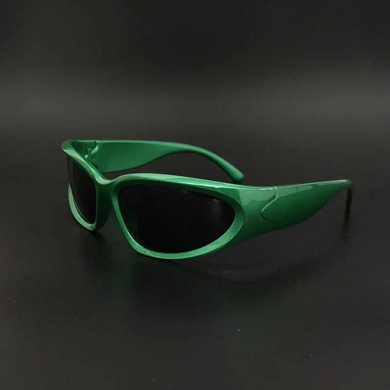 Herren Sport Sonnenbrille Karbon | Wrap-around Brille in Carbon-Optik [ Herrenkollektion - Sonnenbrille - Freizeitbrille ] 239 - Herren Sport Sonnenbrille Karbon Gratti Offiziell Grüner Laterne 