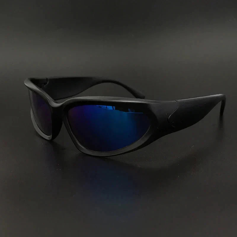 Herren Sport Sonnenbrille Karbon | Wrap-around Brille in Carbon-Optik [ Herrenkollektion - Sonnenbrille - Freizeitbrille ] 239 - Herren Sport Sonnenbrille Karbon Gratti Offiziell Marine Schwarz 