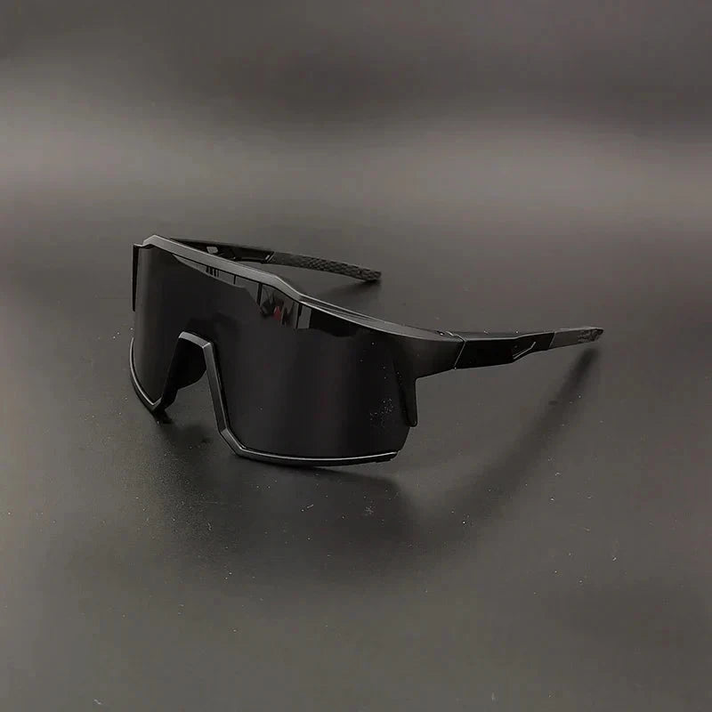 Herren Sport Sonnenbrille | Monoscheibe Visierbrille schwarz [ Herrenkollektion - Sonnenbrille - Freizeitbrille ] 222 - Herren Sport Sonnenbrille Gratti Offiziell Tiefschwarz 