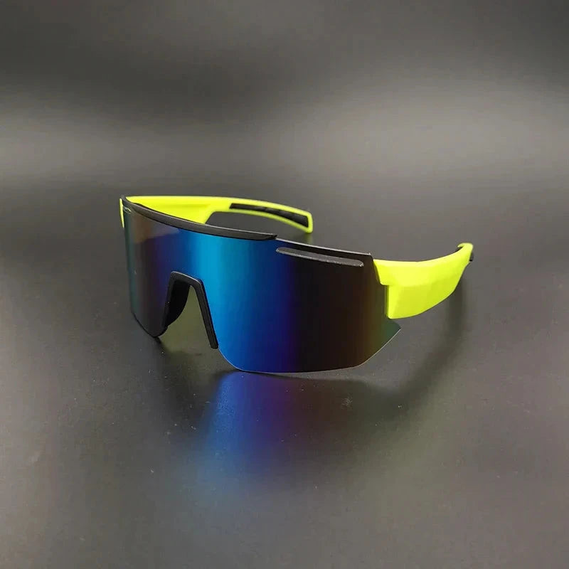 Herren Sport Sonnenbrille | Monoscheibe Visierbrille weiß [ Herrenkollektion - Sonnenbrille - Freizeitbrille ] 229 - Herren Sport Sonnenbrille Gratti Offiziell Gelb Jacket 