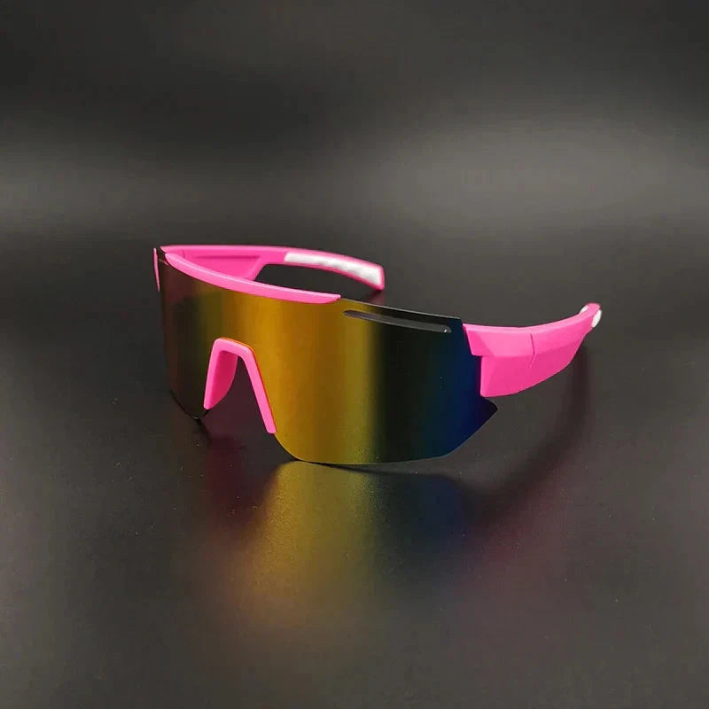 Herren Sport Sonnenbrille | Monoscheibe Visierbrille weiß [ Herrenkollektion - Sonnenbrille - Freizeitbrille ] 229 - Herren Sport Sonnenbrille Gratti Offiziell Knallpink 