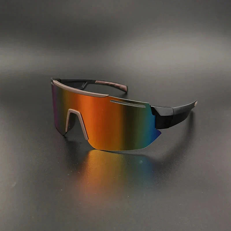 Herren Sport Sonnenbrille | Monoscheibe Visierbrille weiß [ Herrenkollektion - Sonnenbrille - Freizeitbrille ] 229 - Herren Sport Sonnenbrille Gratti Offiziell Sonnenuntergang 