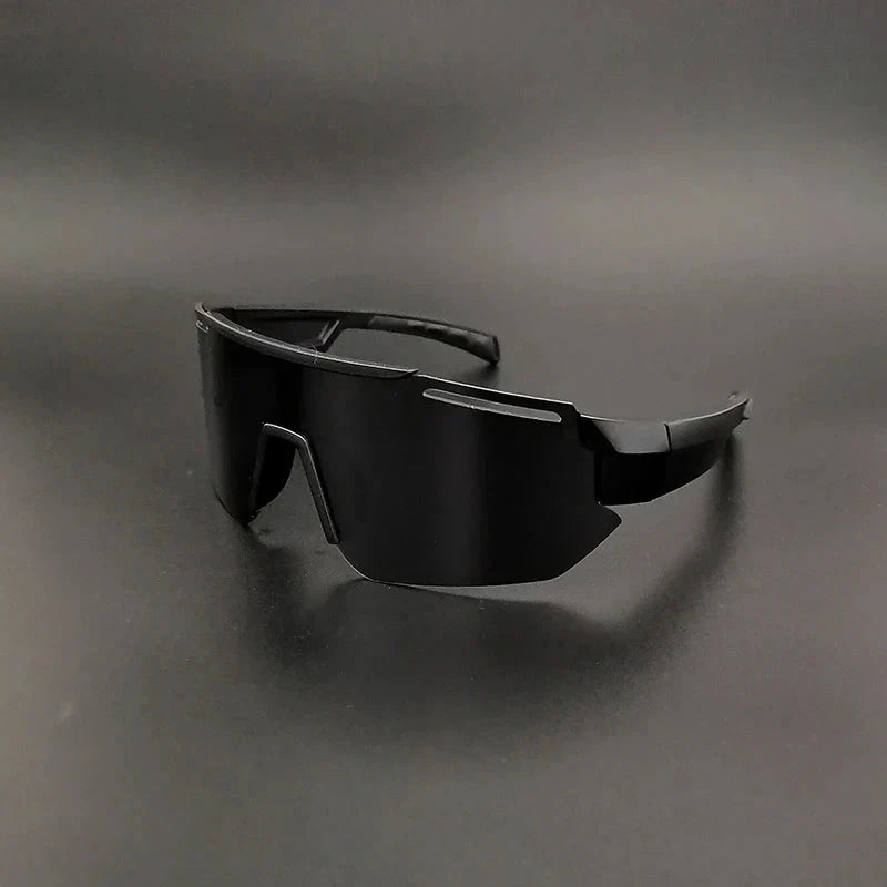 Herren Sport Sonnenbrille | Monoscheibe Visierbrille weiß [ Herrenkollektion - Sonnenbrille - Freizeitbrille ] 229 - Herren Sport Sonnenbrille Gratti Offiziell Tiefschwarz 