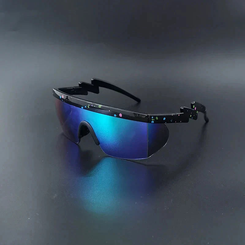 Herren Sport Sonnenbrille Retro | Visierbrille mit verspiegelten Gläsern weiß [ Herrenkollektion - Sonnenbrille - Freizeitbrille ] 216 - Herren Sport Sonnenbrille Retro Gratti Offiziell Schwarz 