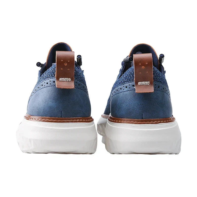 Herren Strick Sneaker | Casual Freizeitschuhe mit Brogue-Muster beige [ Herrenkollektion - Schuhe - Turnschuhe ] 261 - Herren Strick Sneaker Gratti Offiziell 