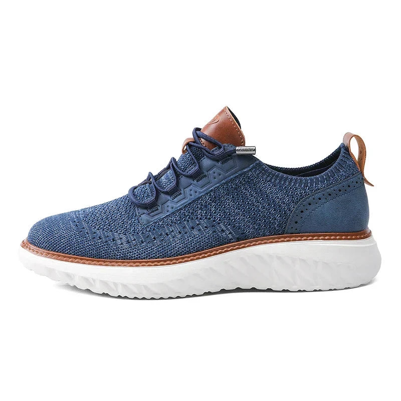 Herren Strick Sneaker | Casual Freizeitschuhe mit Brogue-Muster beige [ Herrenkollektion - Schuhe - Turnschuhe ] 261 - Herren Strick Sneaker Gratti Offiziell 