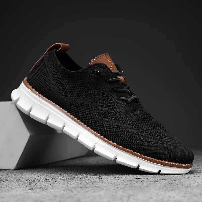 Herren Strick Sneaker | Casualschuhe mit Brogue Muster beige [ Herrenkollektion - Schuhe - Turnschuhe ] 258 - Herren Strick Sneaker Gratti Offiziell Schwarz 10 