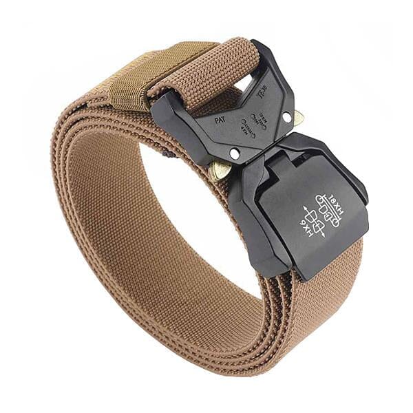 Herren Taktischer Gürtel | Outdoor Gürtel mit Schnellverschluss schwarz [ Herrenkollektion - Gürtel - Accessoires ] 58 - Herren Taktischer Gürtel Gratti Paris Khaki 125cm 