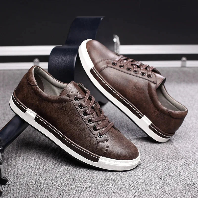 Herren Veloursleder Schuhe | Lässige Leder Sneaker braun [ Herrenkollektion - Schuhe - Turnschuhe ] 259 - Herren Veloursleder Schuhe Gratti Offiziell 