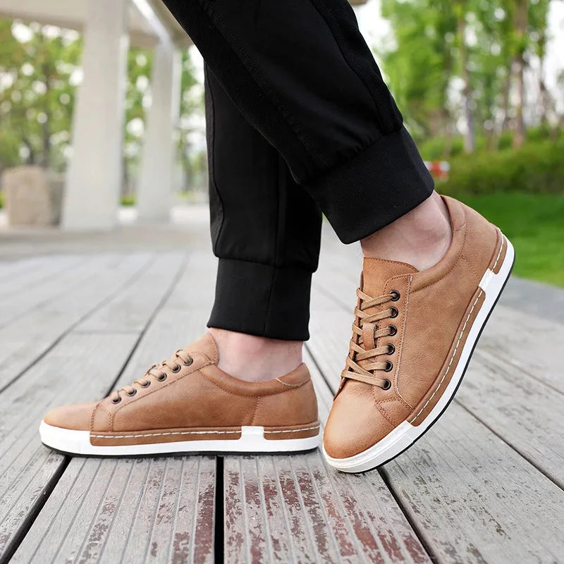 Herren Veloursleder Schuhe | Lässige Leder Sneaker braun [ Herrenkollektion - Schuhe - Turnschuhe ] 259 - Herren Veloursleder Schuhe Gratti Offiziell Khaki 8 